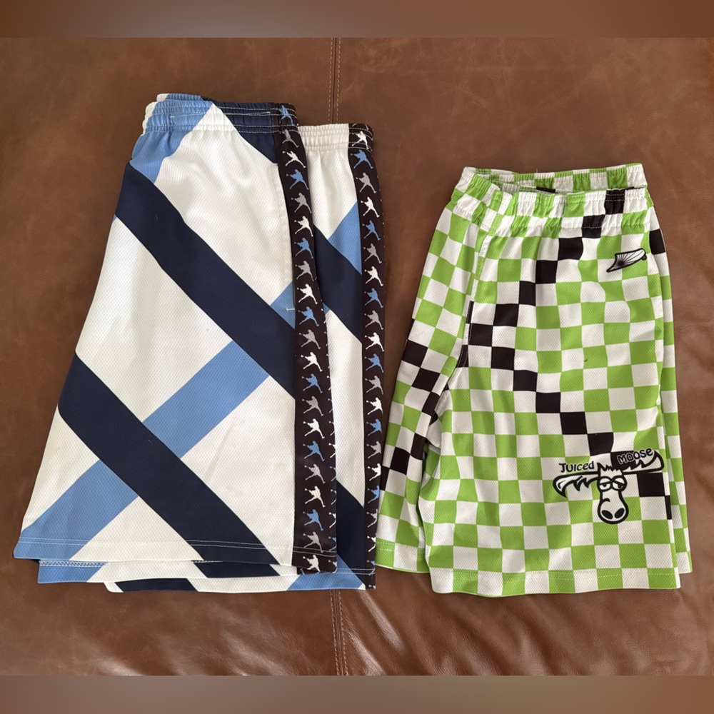Men's Checkered and Striped Shorts Set